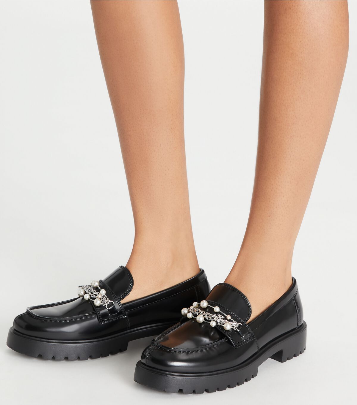tory burch embellished classic lug loafer