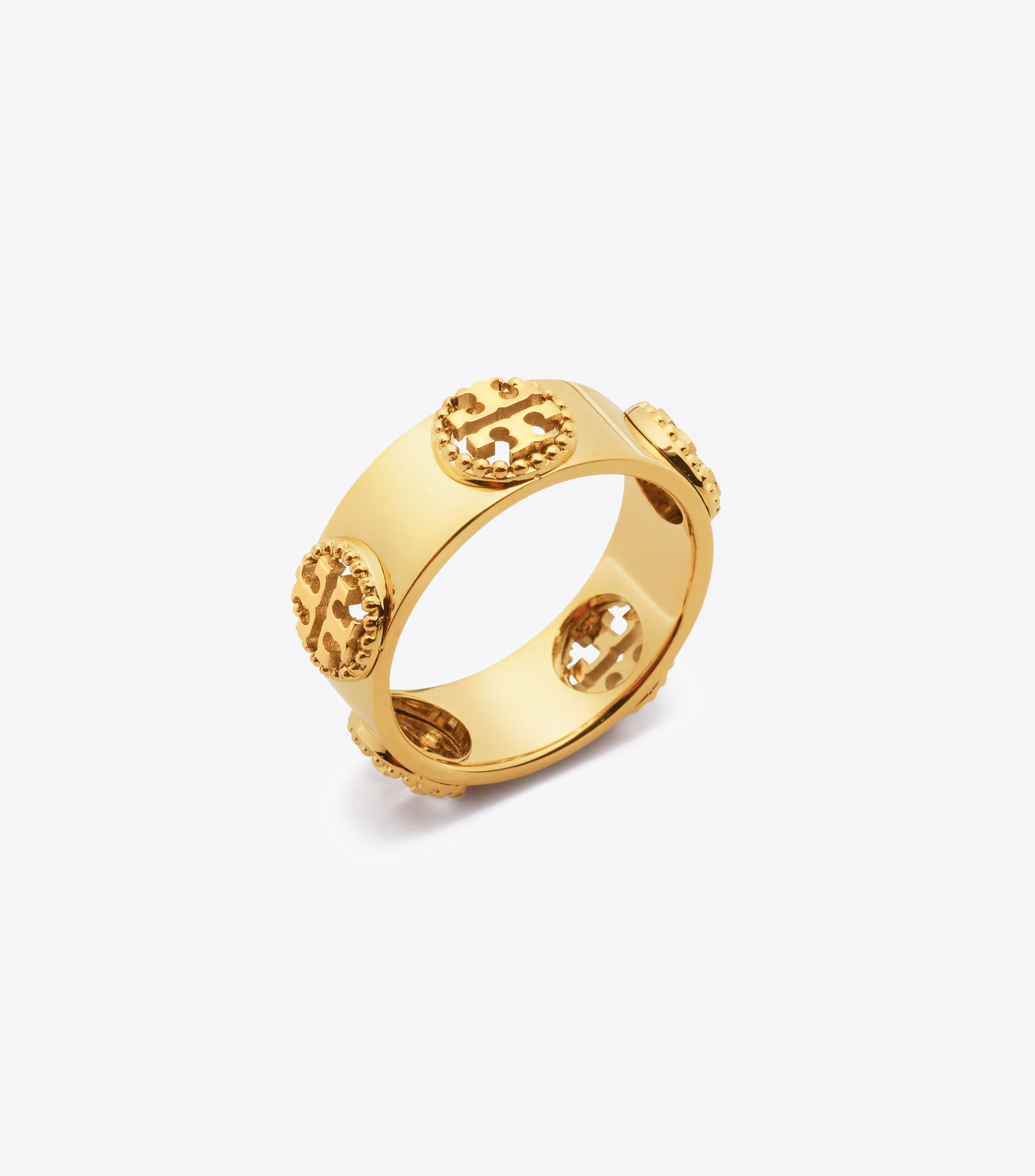 Milgrain Logo Ring Jewelry Watches Tory Burch