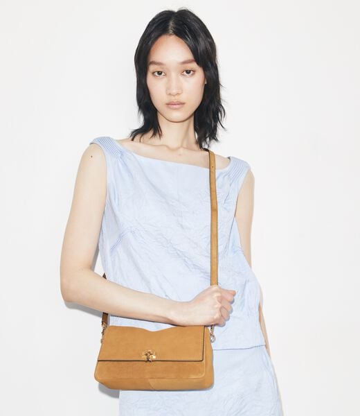 tory burch small charlie suede shoulder bag