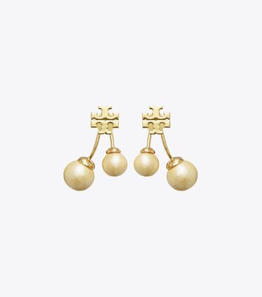 Kira Pearl Front-Back Earring
