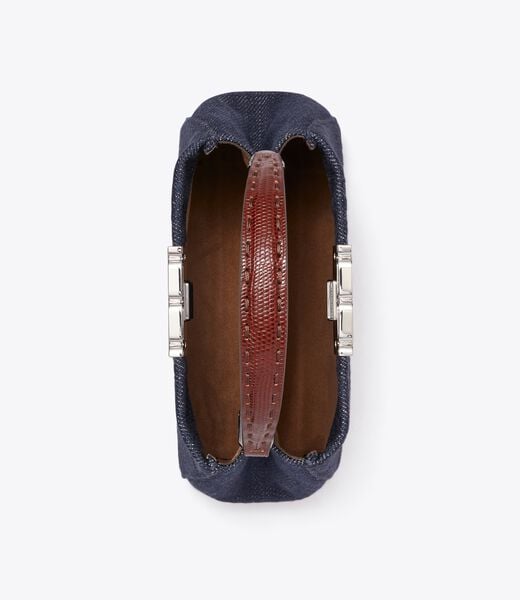 tory burch mini eleanor denim satchel