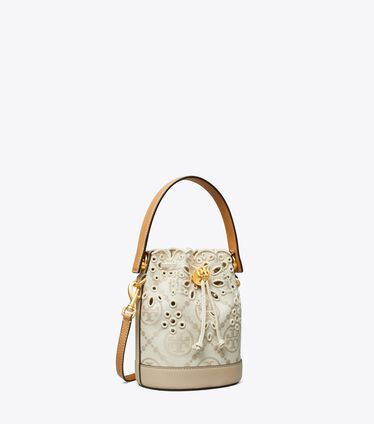 Mini T Monogram Eyelet Bucket Bag