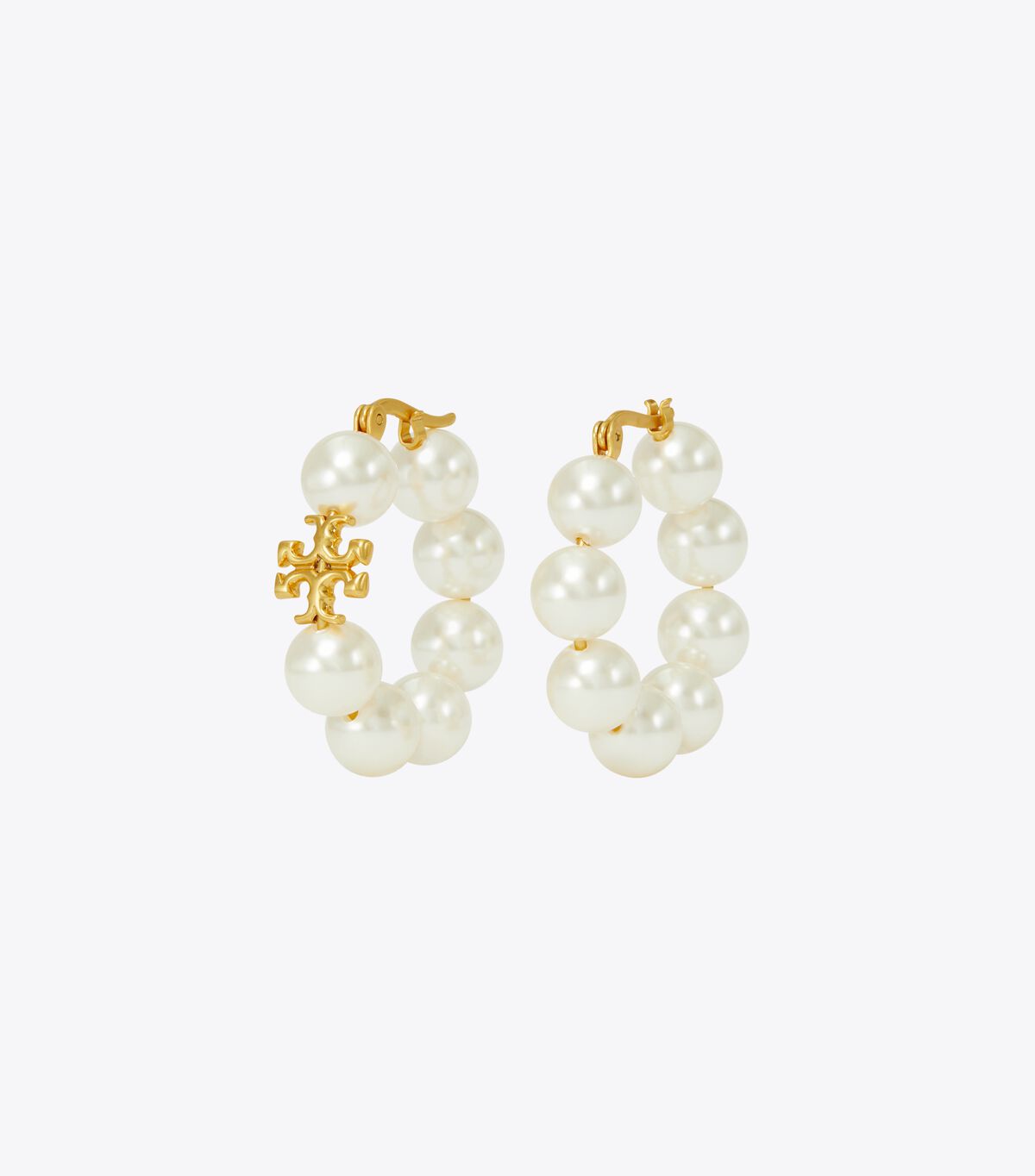 tory burch kira pearl hoop earring