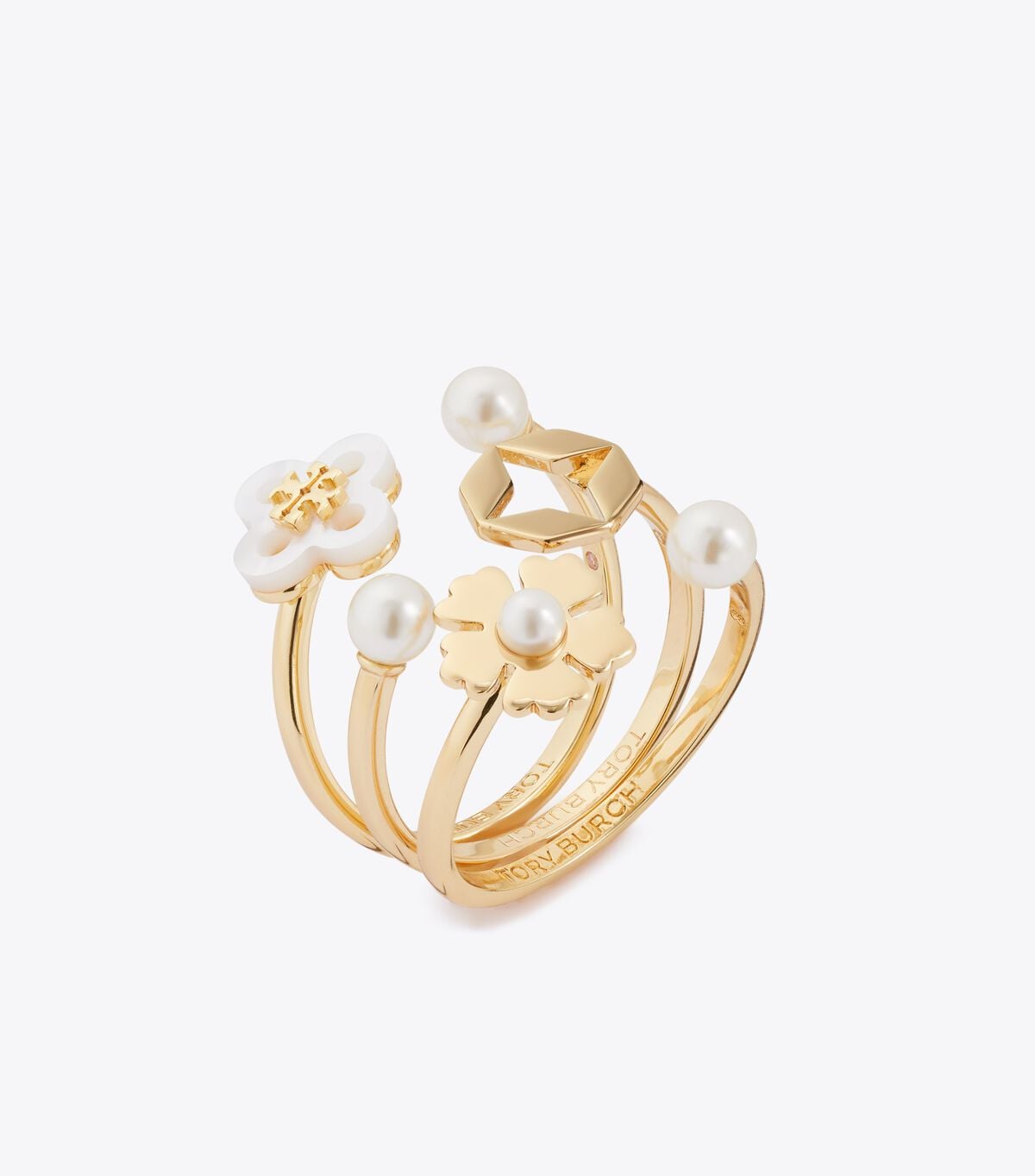 tory burch forget me not stacking ring set