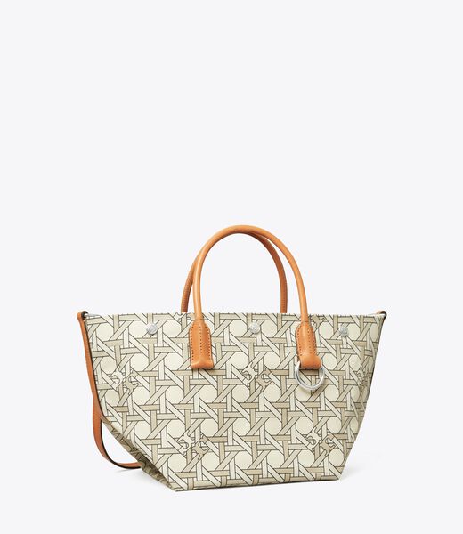 Small Canvas Basketweave Tote Bag