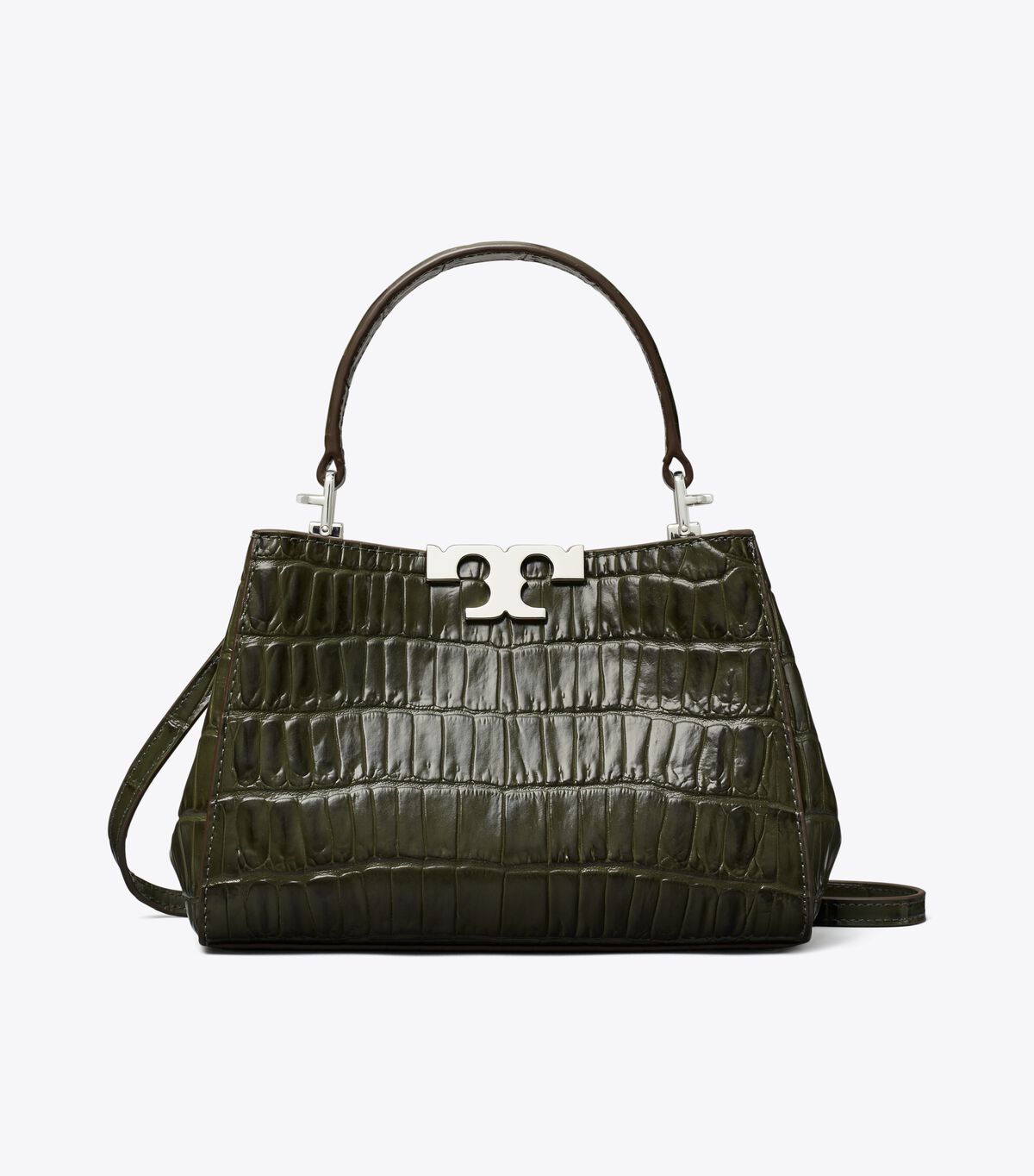 Mini Eleanor Croc-Embossed Satchel tory burch mini eleanor croc embossed satchel