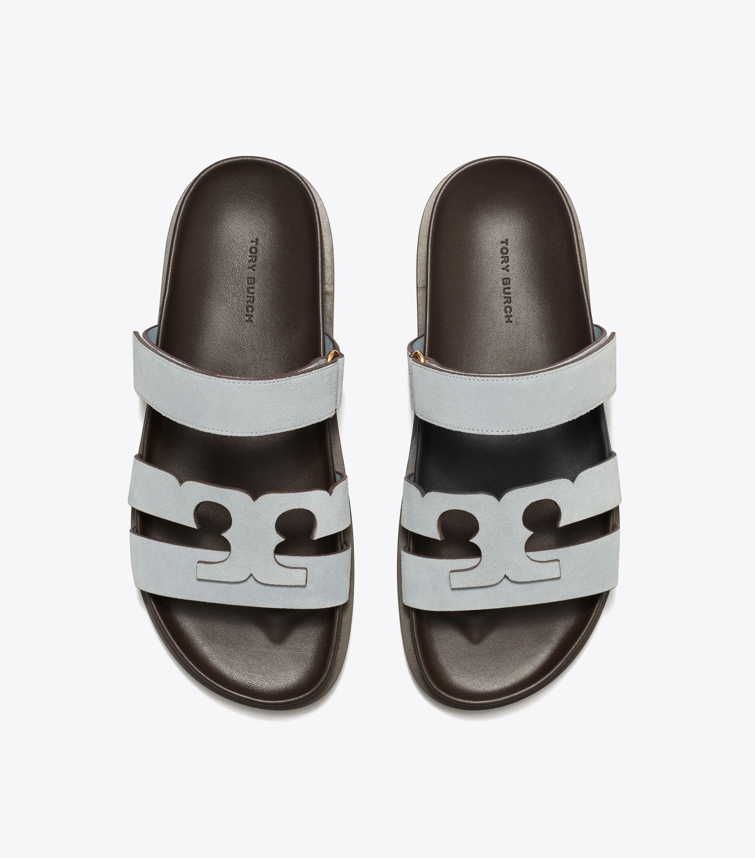 Tory Burch スポーツサンダル ブルー グレー Ines Sport Slide, Aria Blue | Tory Burch KSA