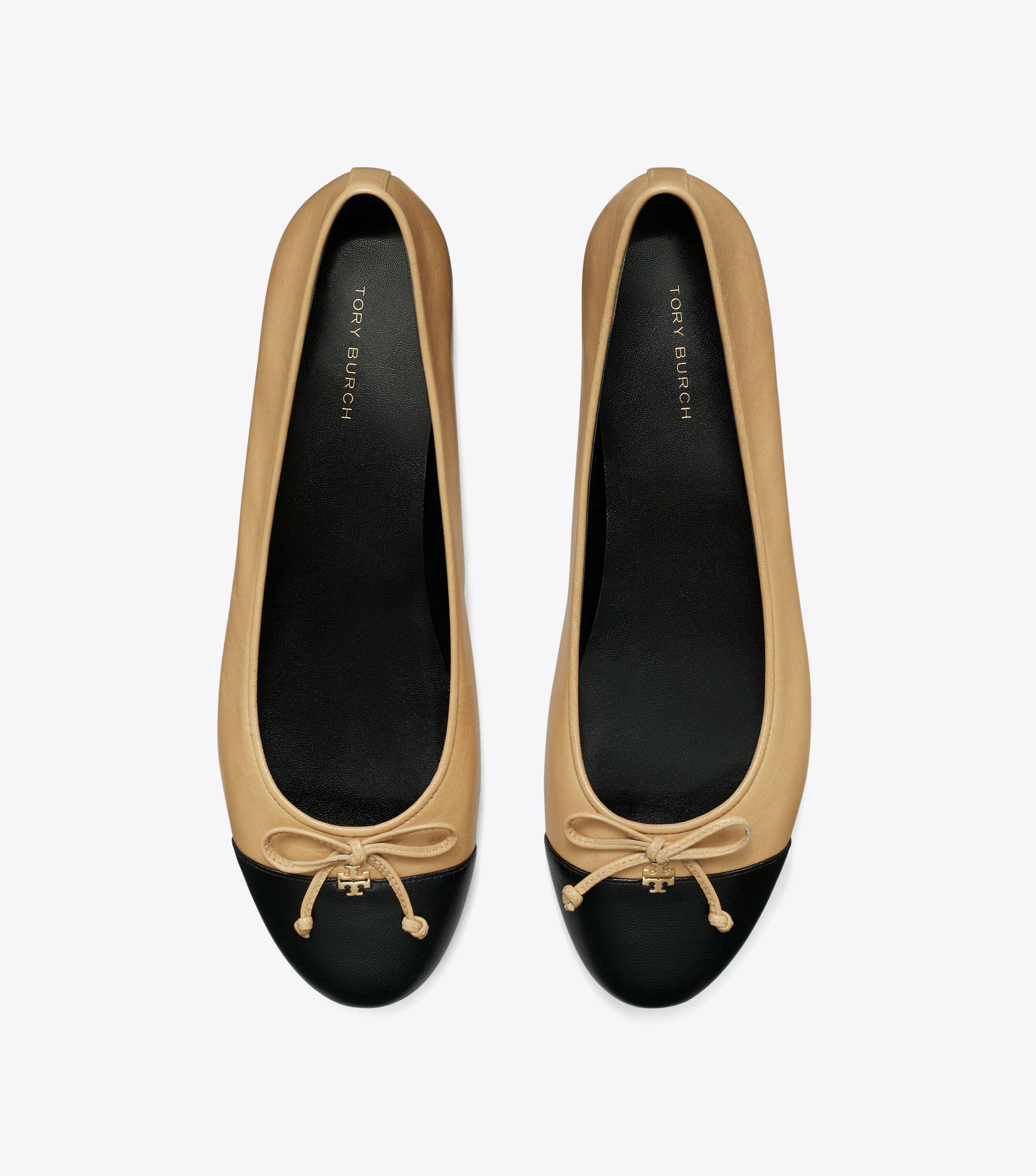 Cap-Toe Ballet, Ginger Shortbread / Perfect Black | Tory Burch KSA