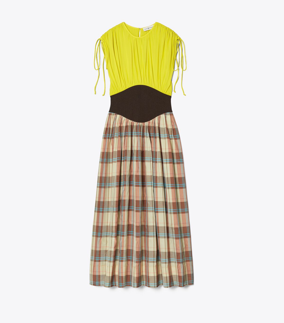 Silk Chiffon Plaid Dress