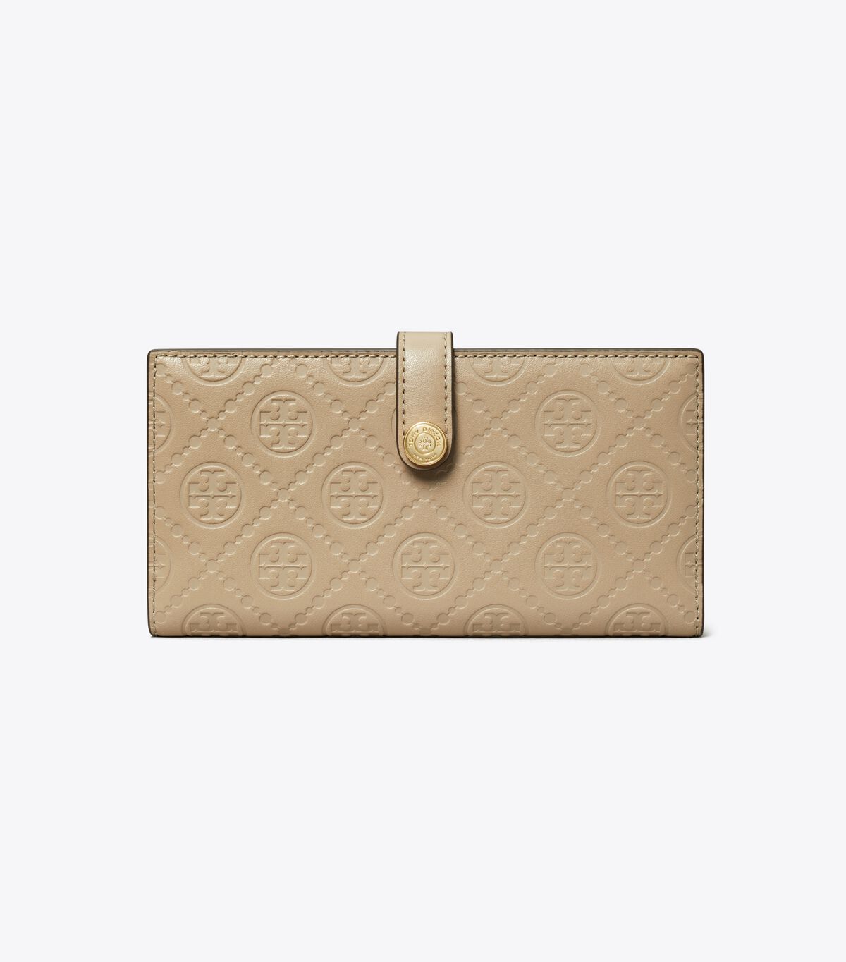 tory burch t monogram leather zip slim wallet