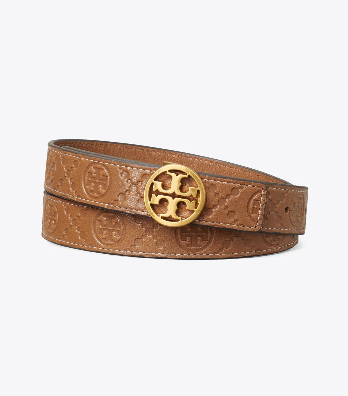 tory burch t monogram leather belt