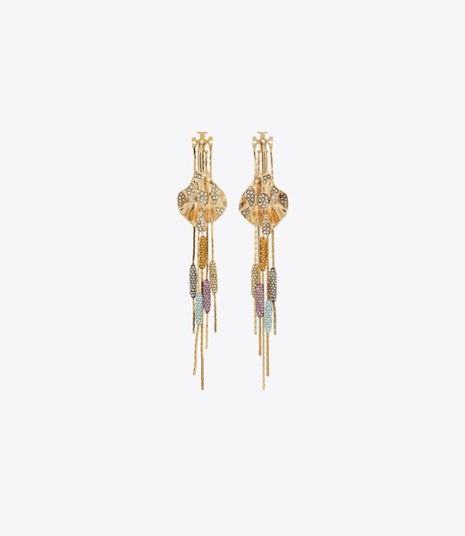 tory burch runway embellished front back earrings