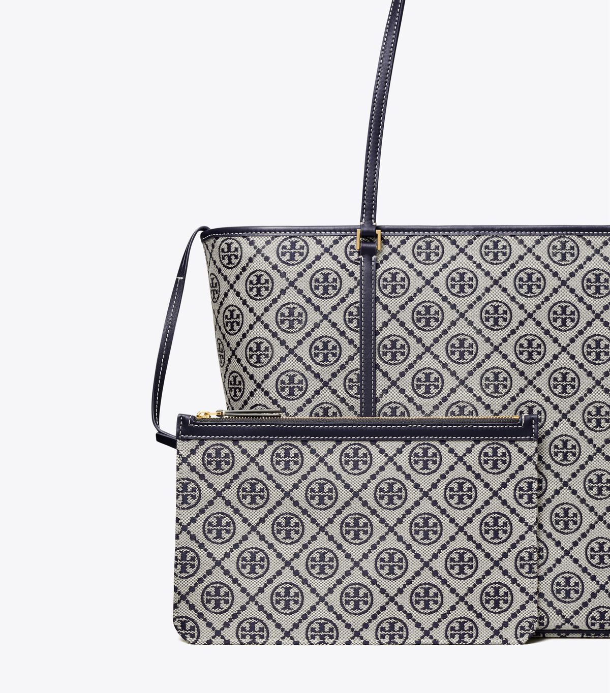 tory burch t monogram zip tote