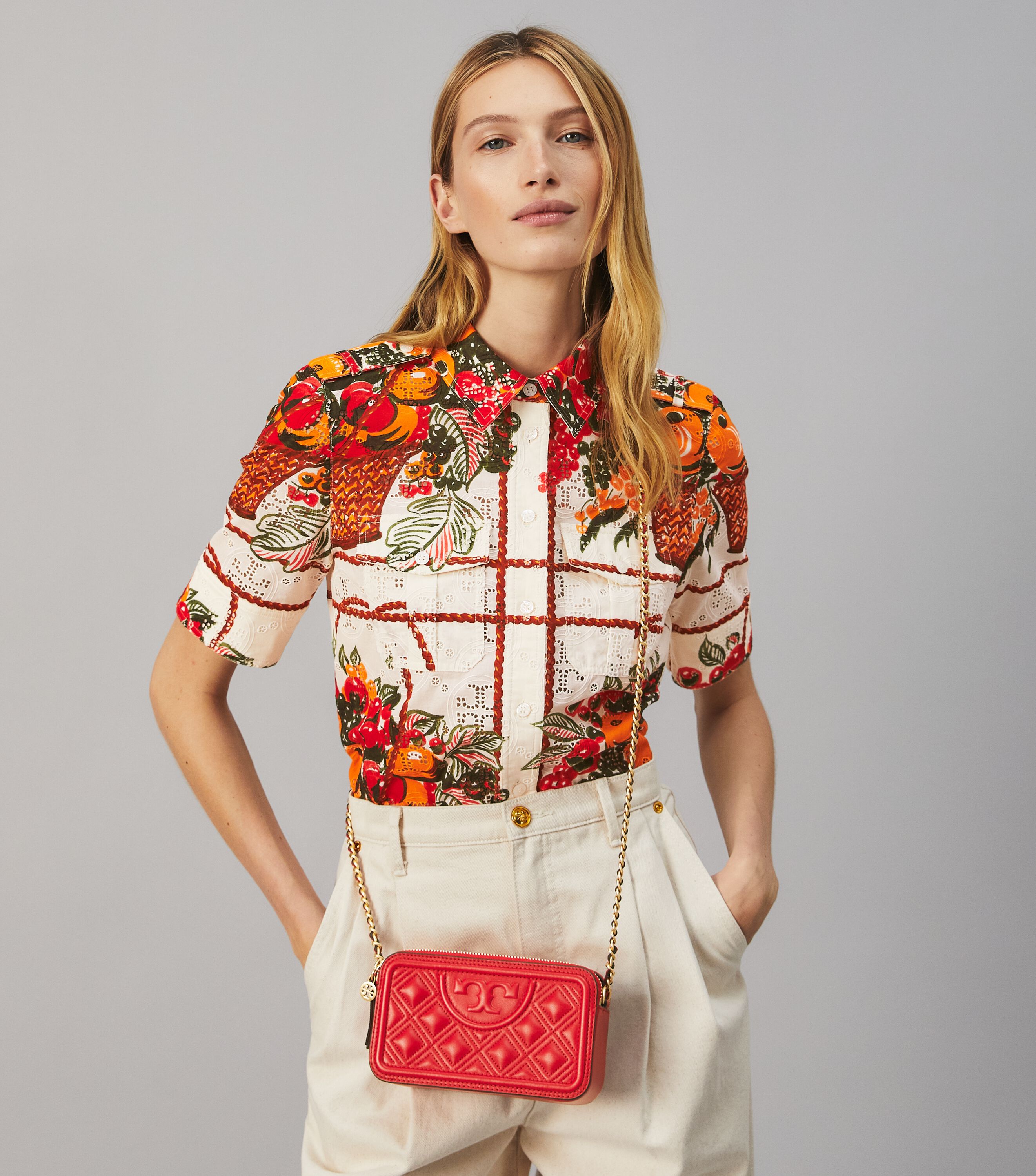 Tory burch double zip sales