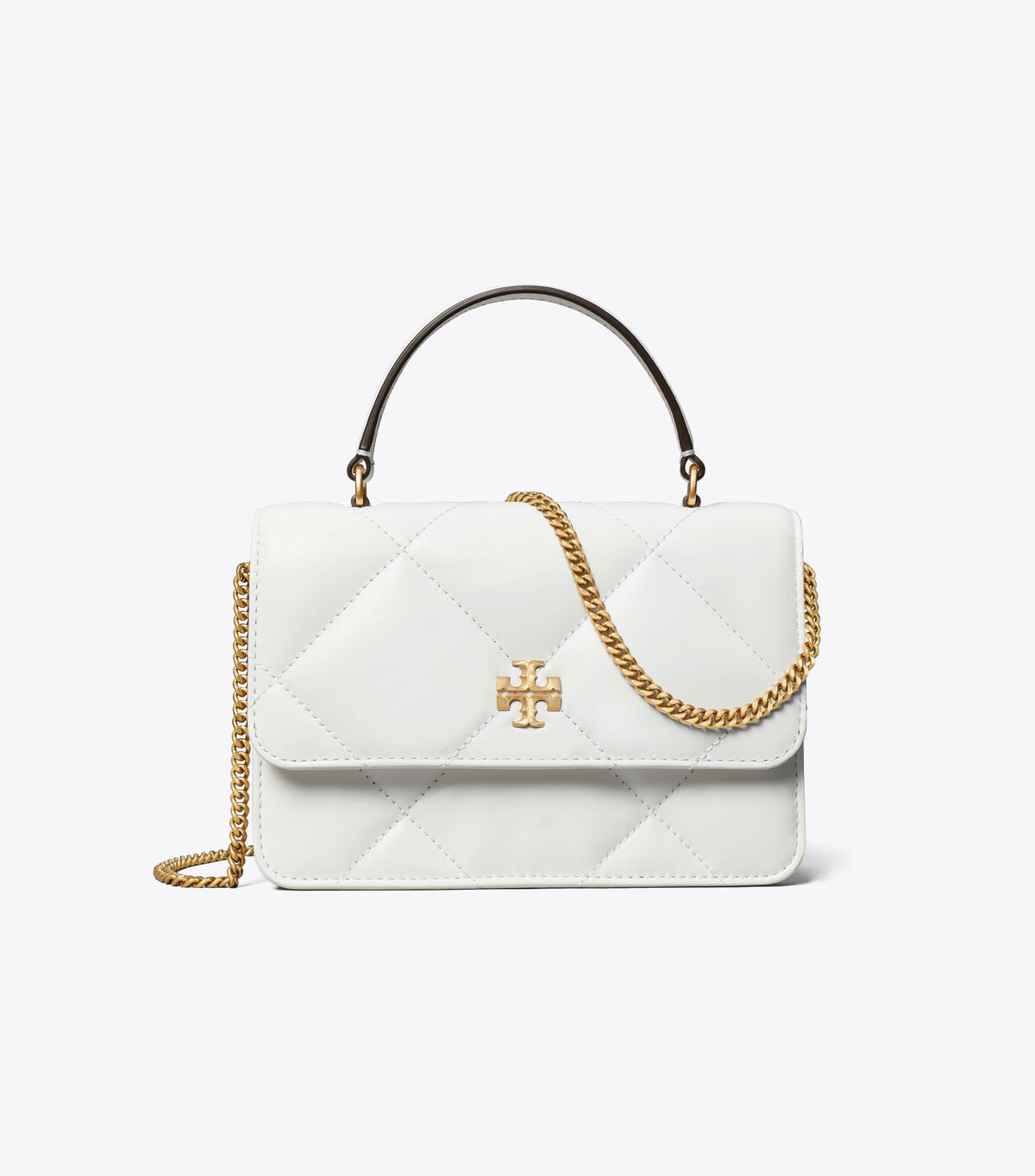tory burch mini kira diamond quilt top handle chain wallet
