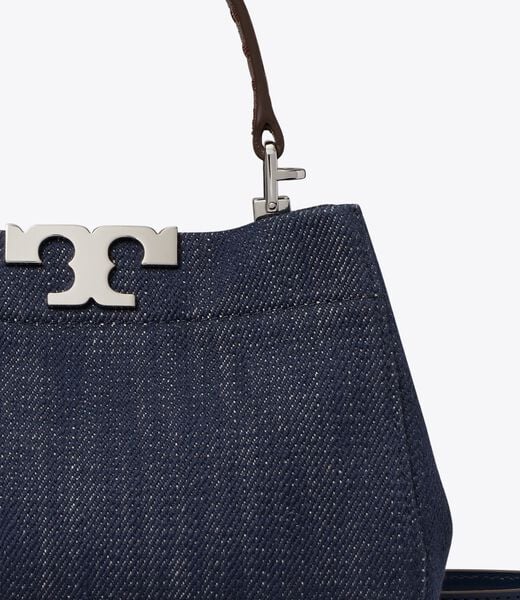 tory burch mini eleanor denim satchel