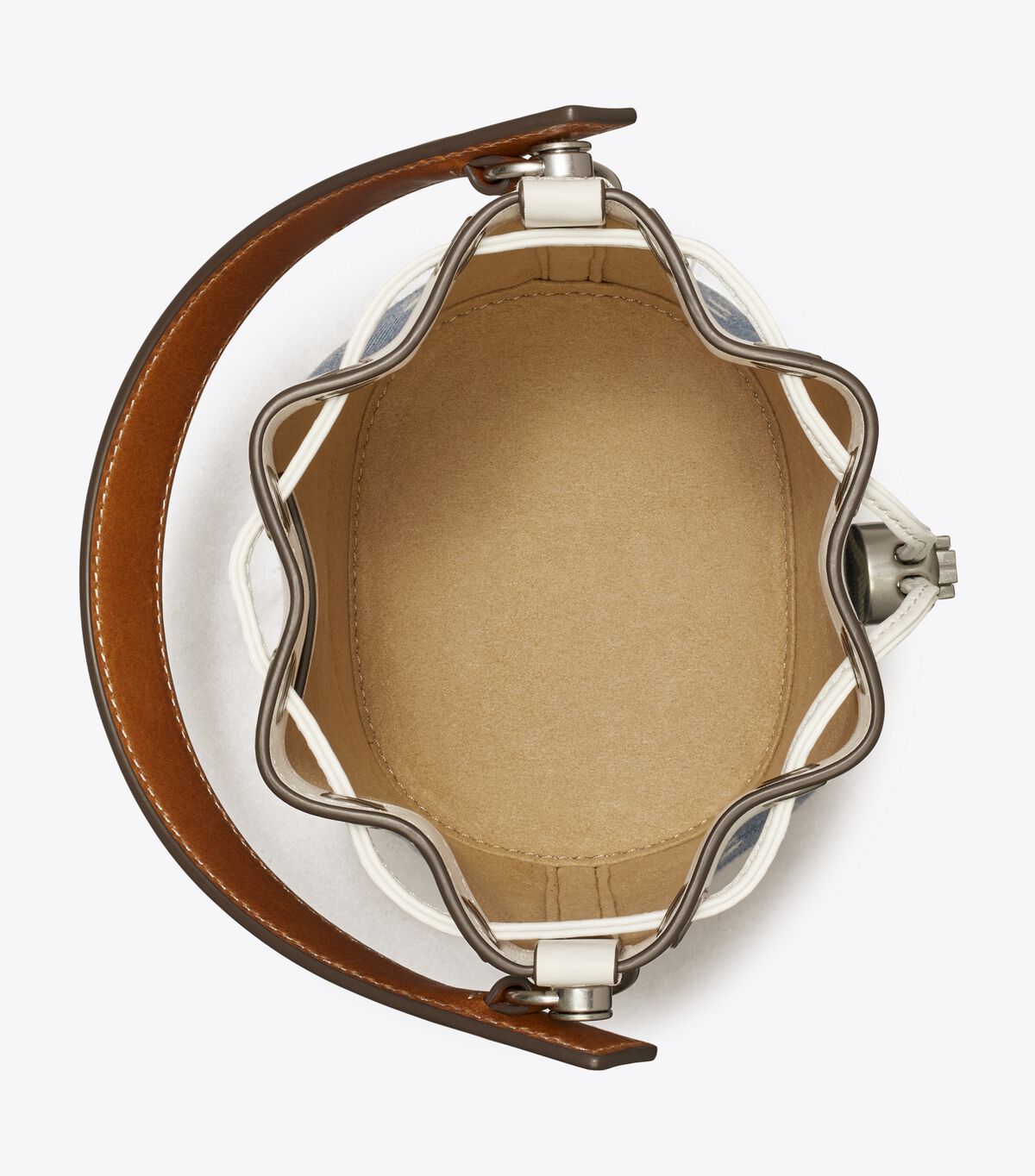 Mini T Monogram Denim Bucket Bag tory burch mini t monogram denim bucket bag