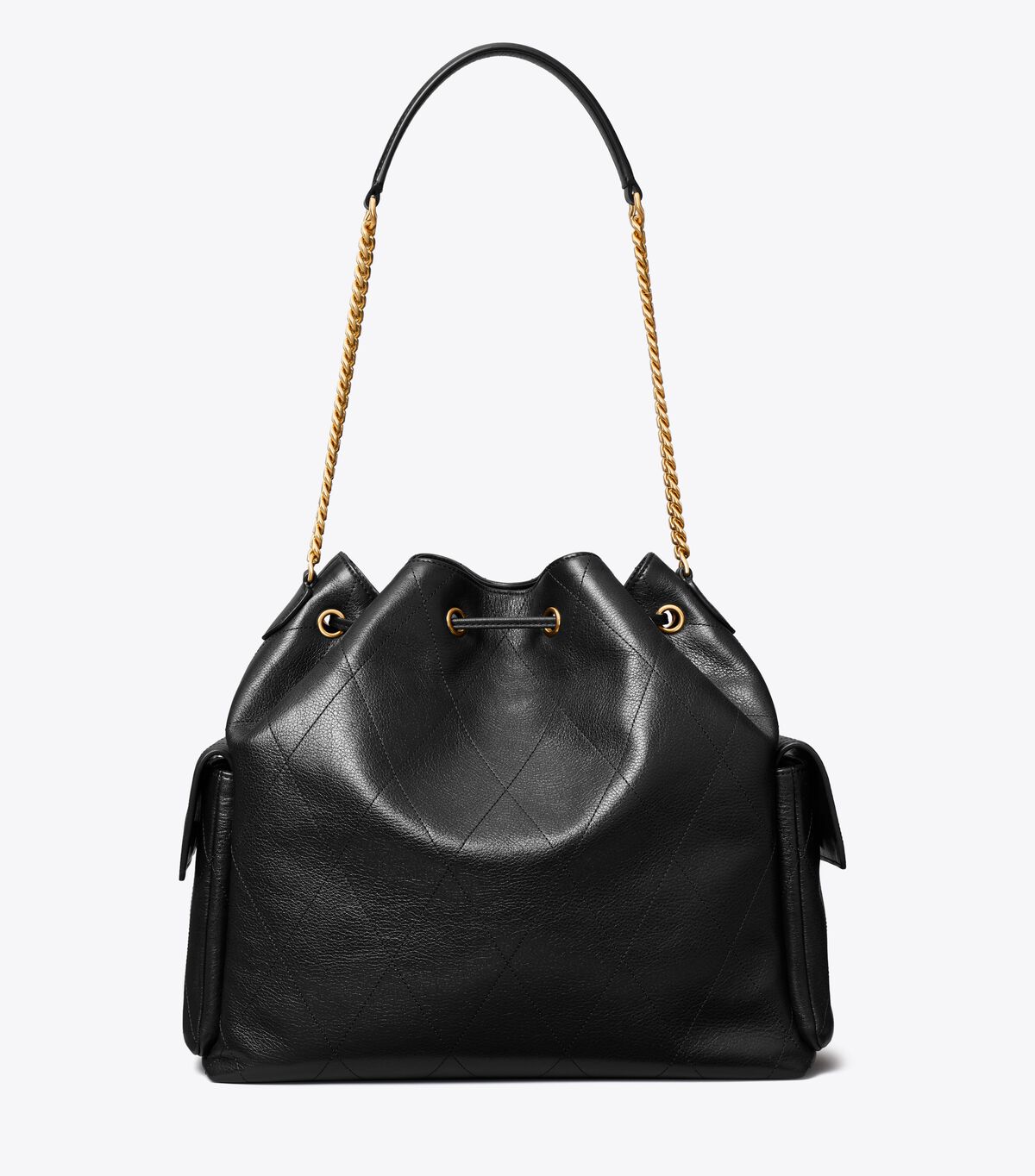 tory burch large charlie quilted drawstring shoulder bag