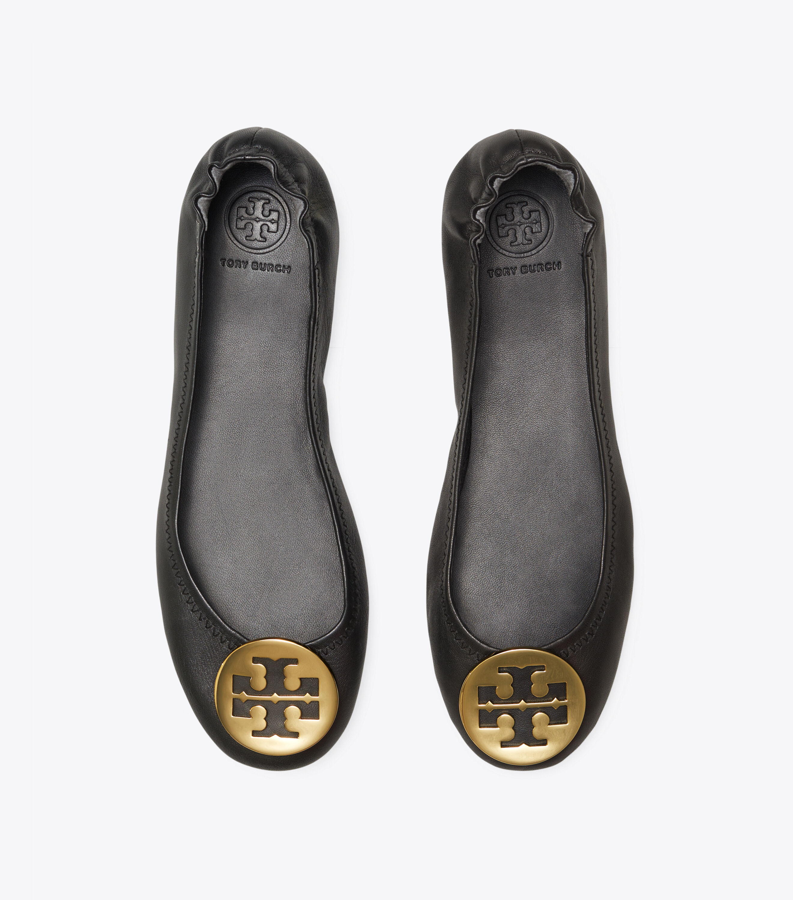 Minnie Travel Ballet , Perfect Black/Gold | Tory Burch KSA