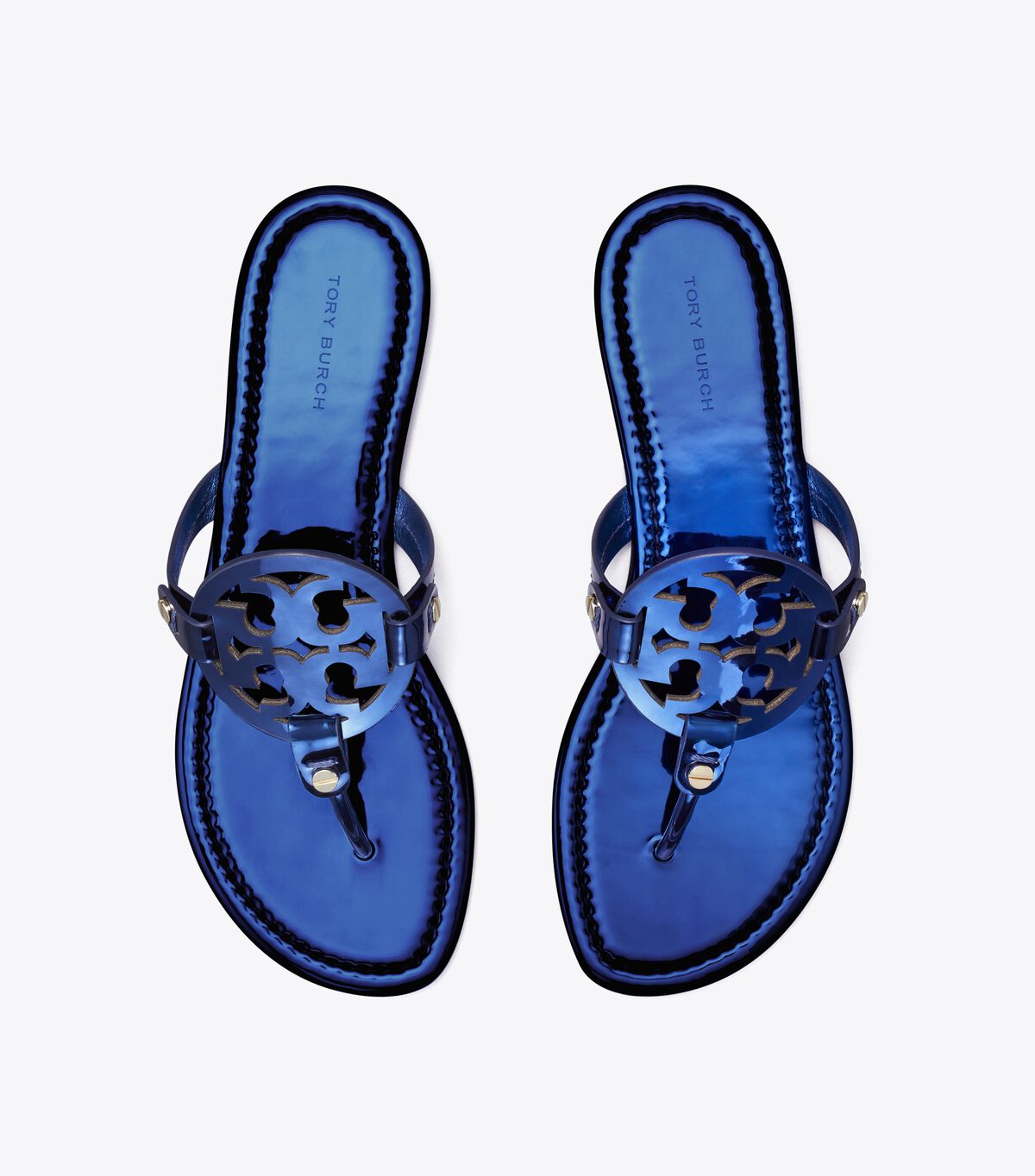 tory burch صندل ميلر ميتاليك