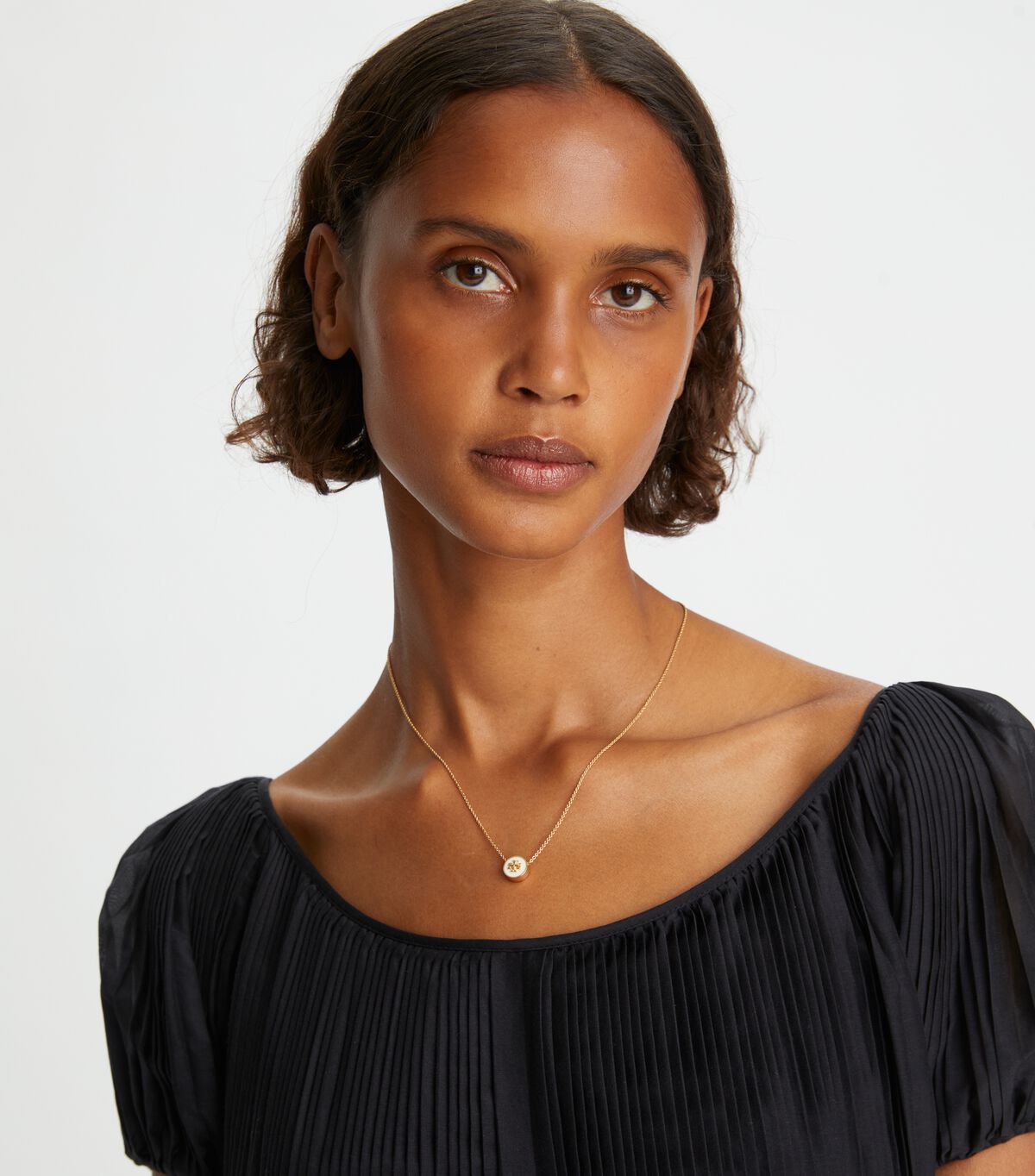 tory burch kira enamel pendant necklace
