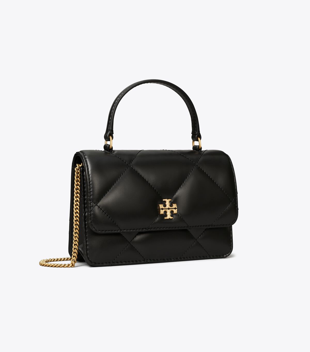 tory burch mini kira diamond quilt top handle chain wallet