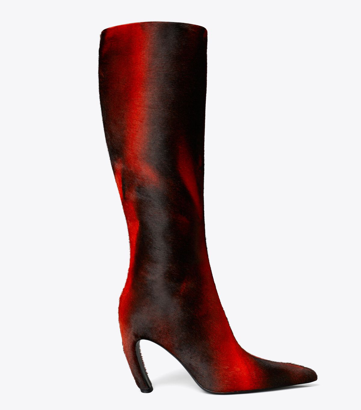 tory burch tall printed calf hair boot