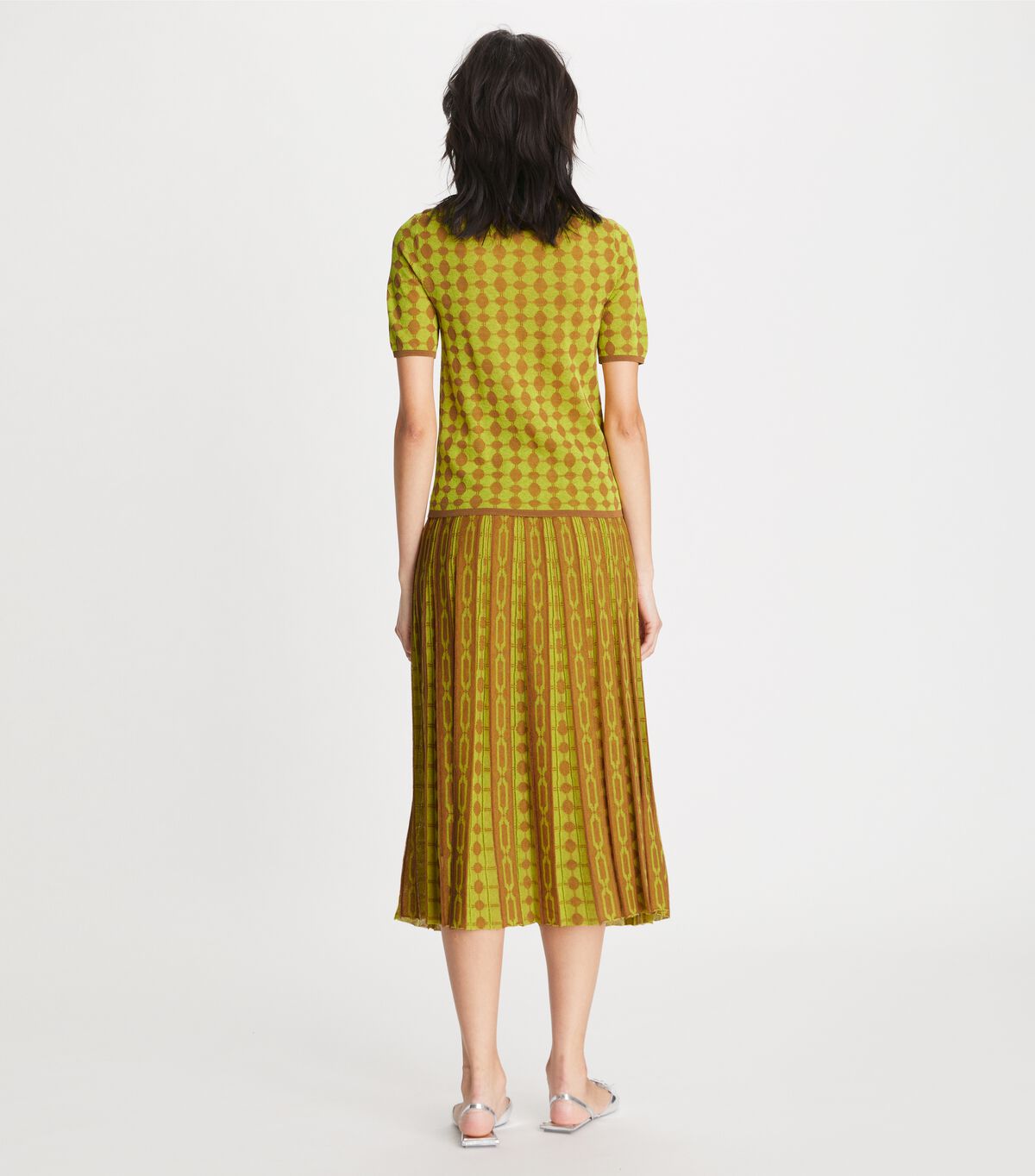 tory burch knit jacquard skirt
