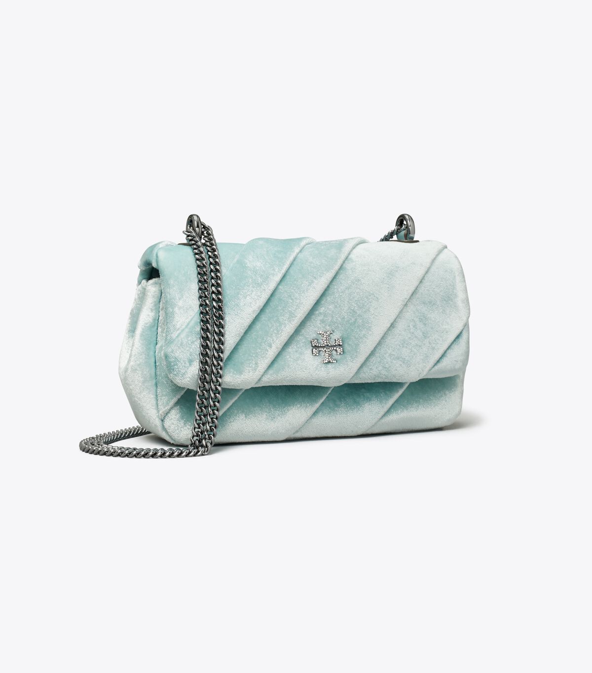 tory burch mini kira draped velvet flap bag