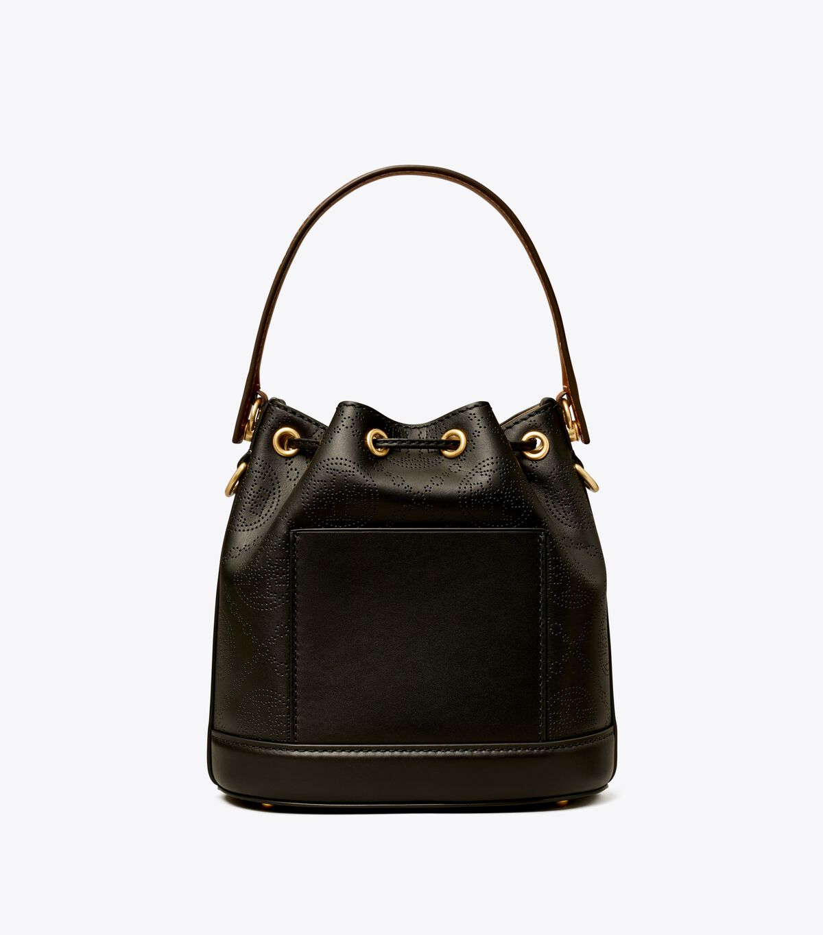 tory burch t monogram perforated bucket bag