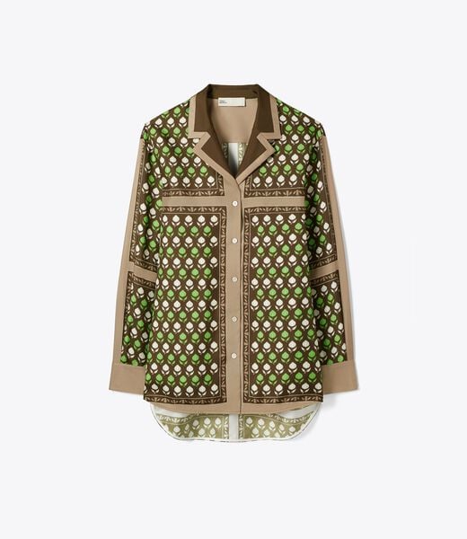 tory burch بلوزة حريرية