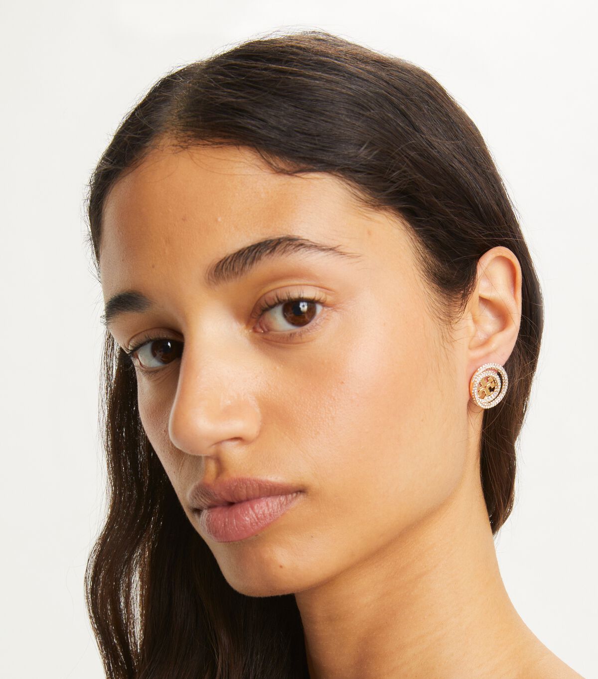 tory burch miller pave double ring stud