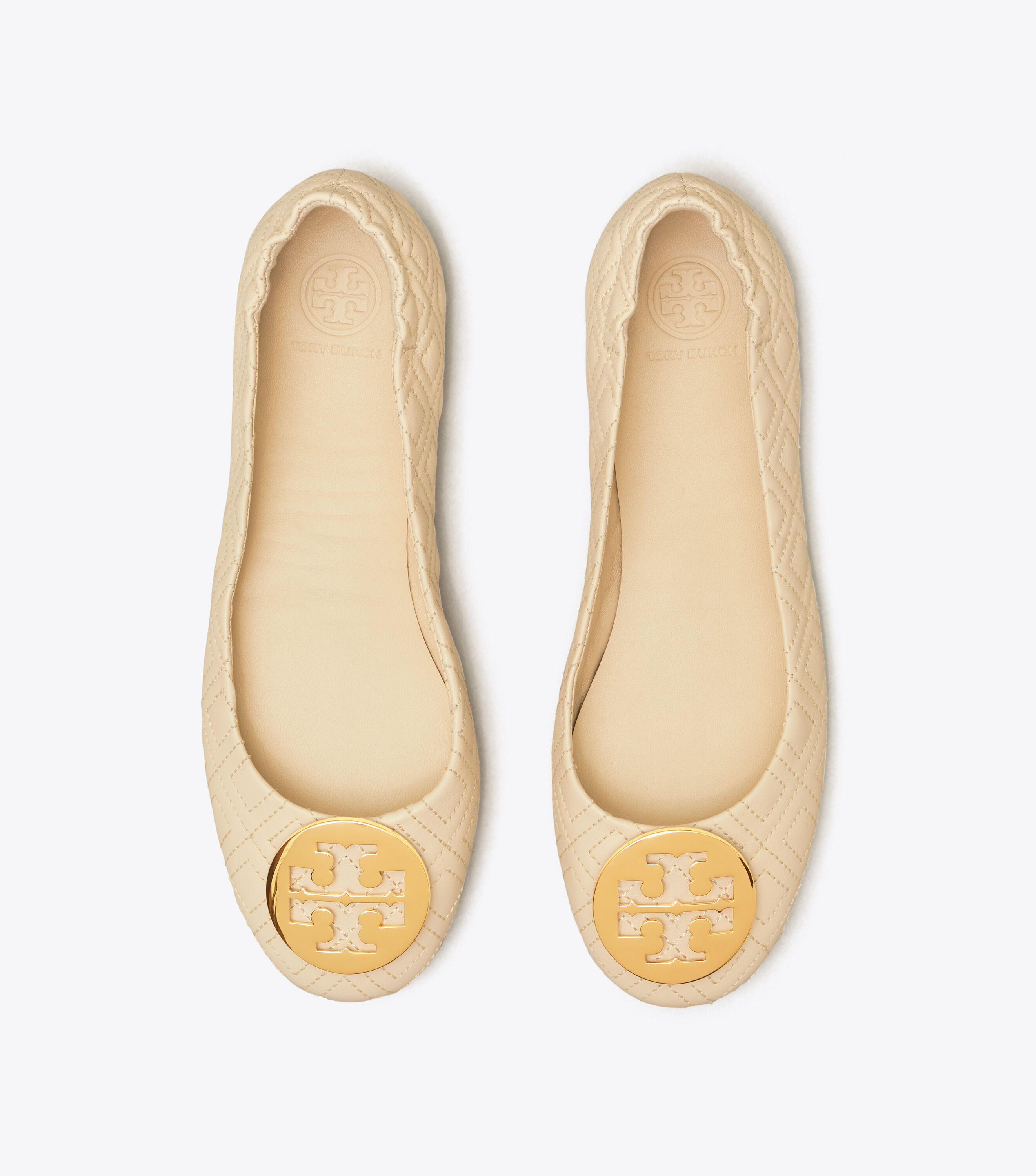 Tory burch top quilted minnie flat