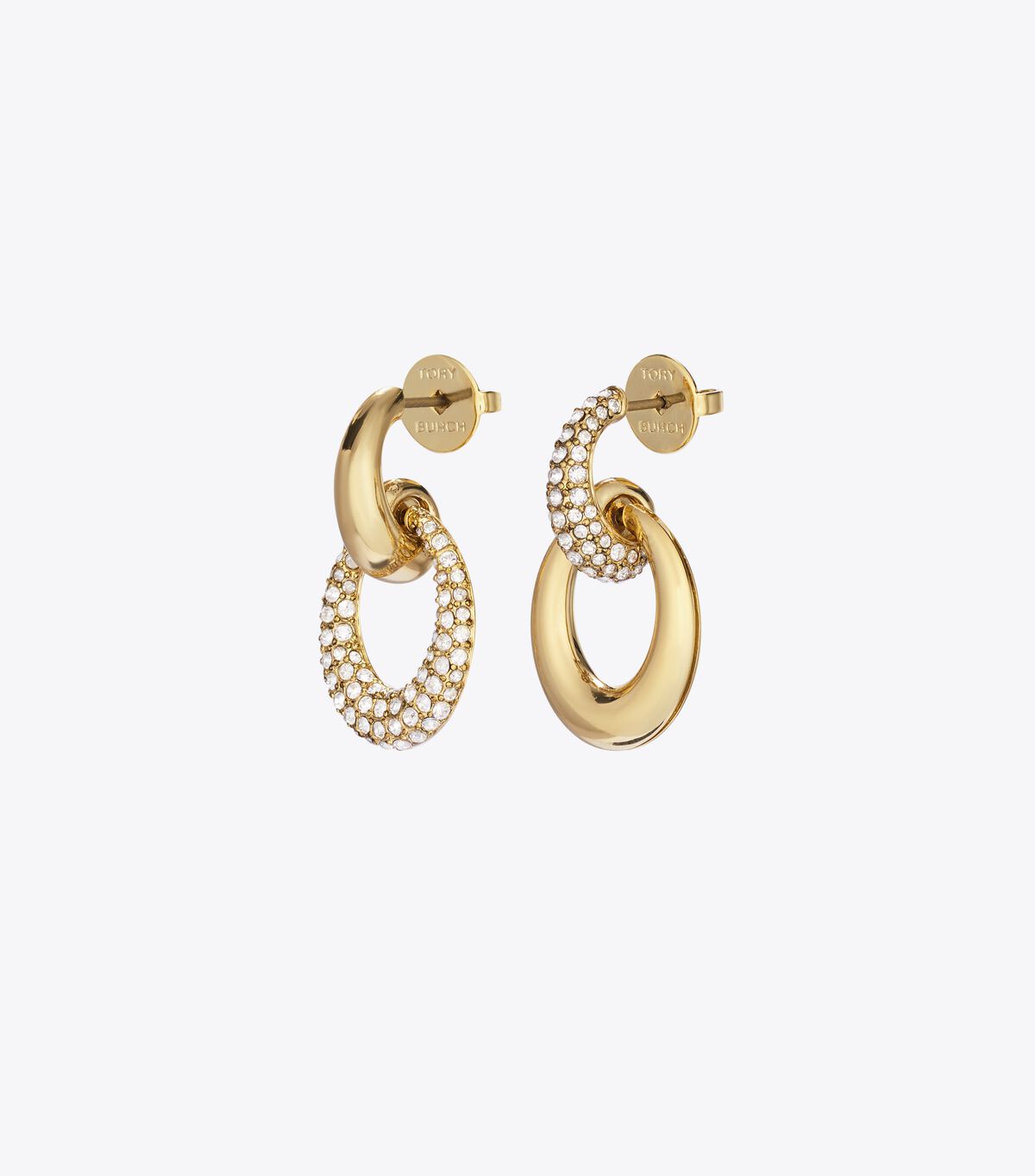 tory burch pierced pav  doorknocker earrings