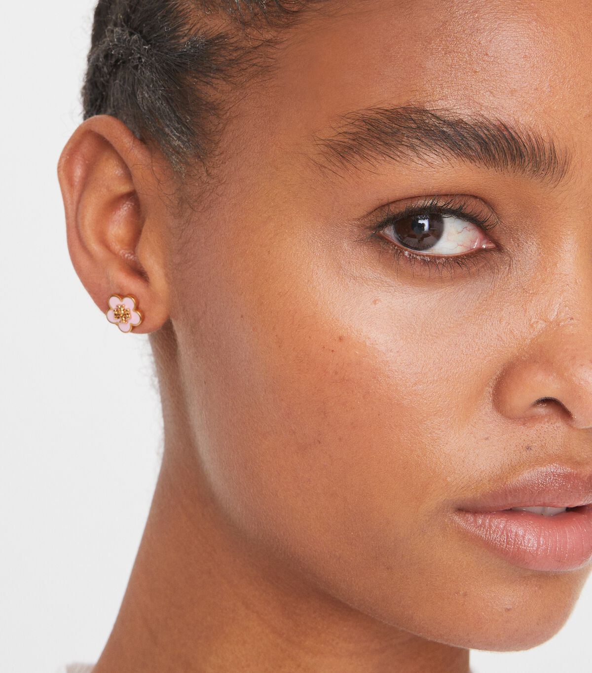tory burch kira enamel flower stud earring
