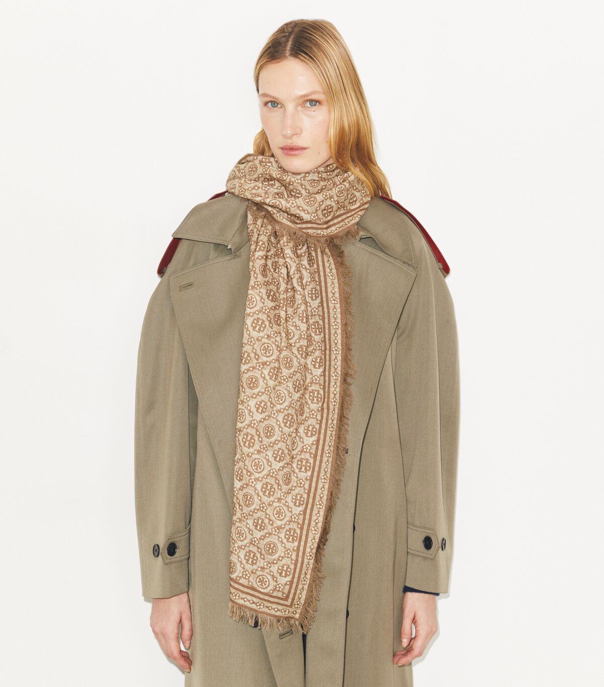 T Monogram Floral Oblong Scarf tory burch t monogram floral oblong scarf