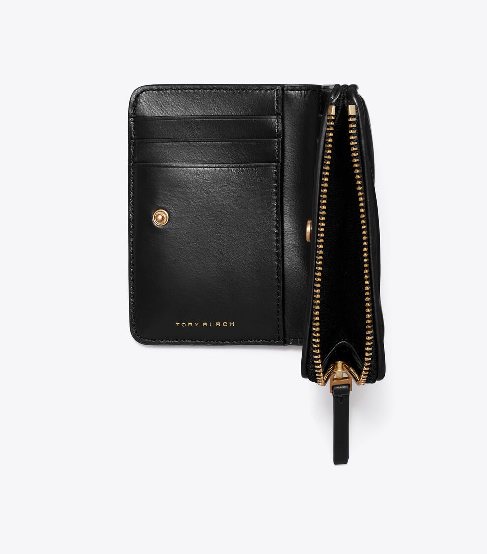 Kira Diamond Quilt Pave Logo Bi-Fold Wallet, Black Tory Burch KSA