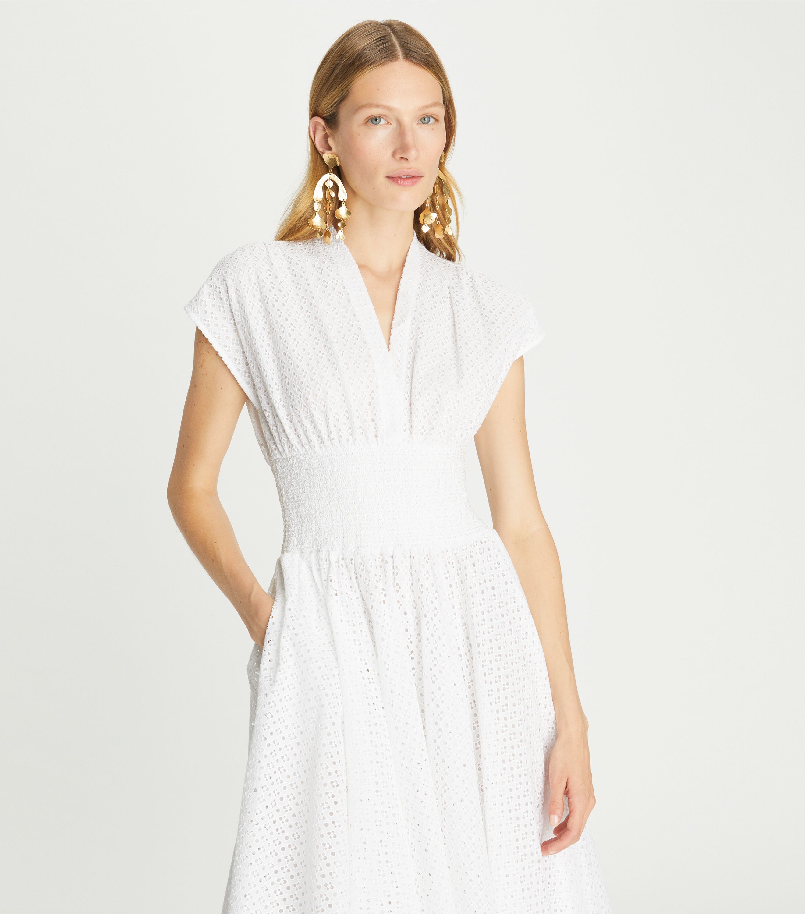 Tory burch eyelet dress discount