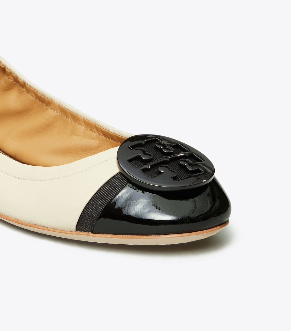 tory burch minnie patent cap toe ballet flat