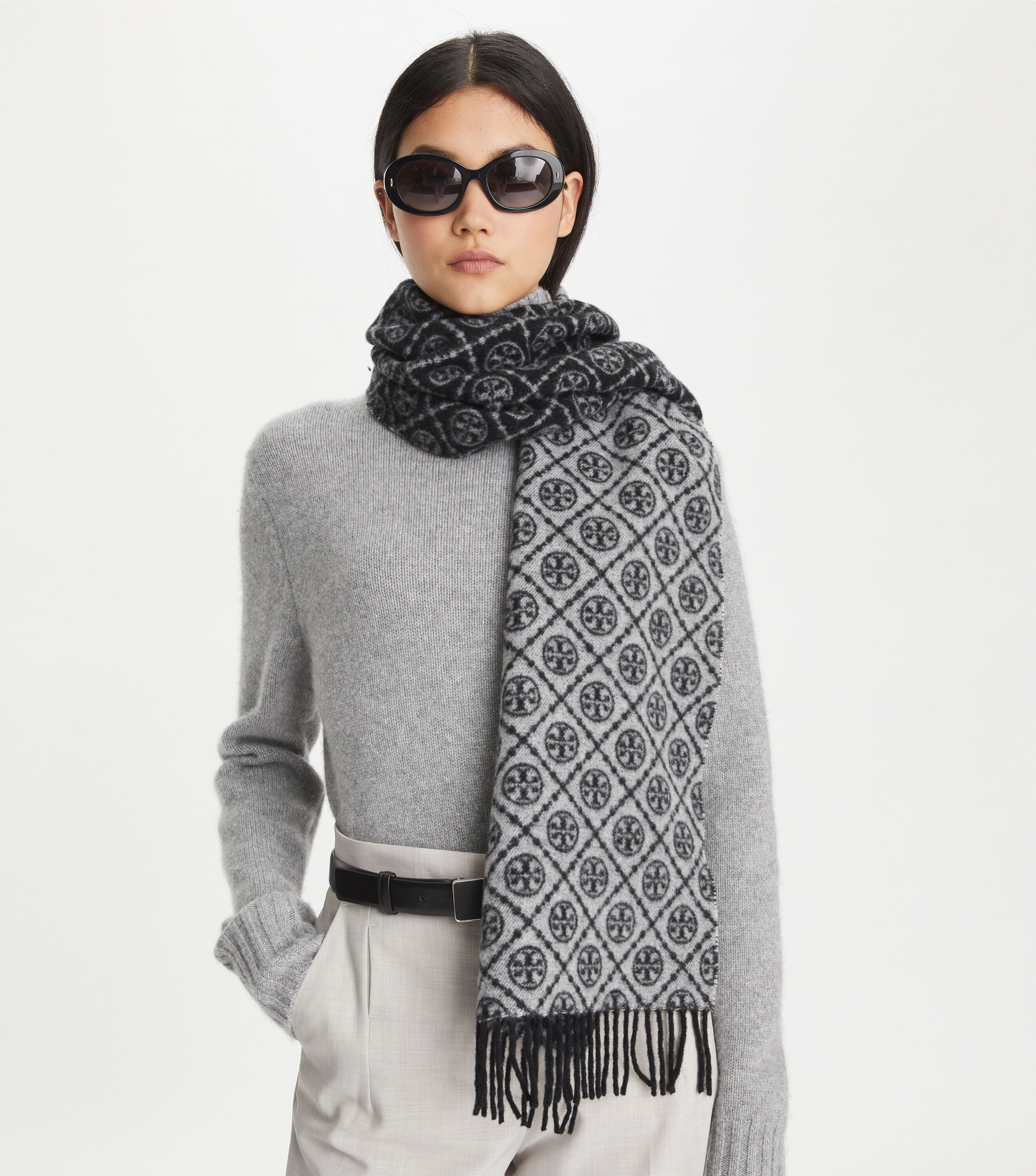 T Monogram Oblong Scarf