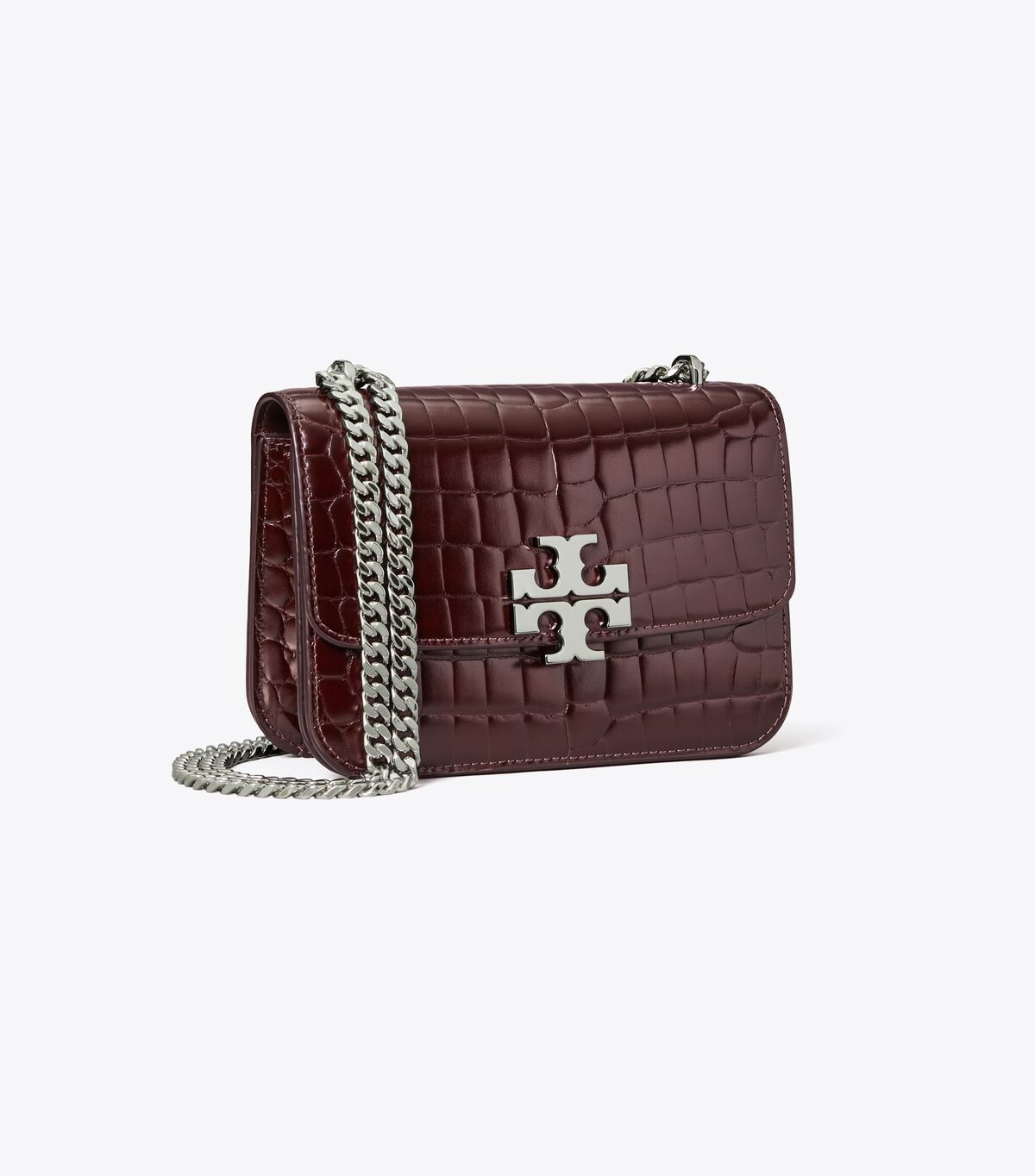 tory burch small eleanor croc embossed shoulder bag