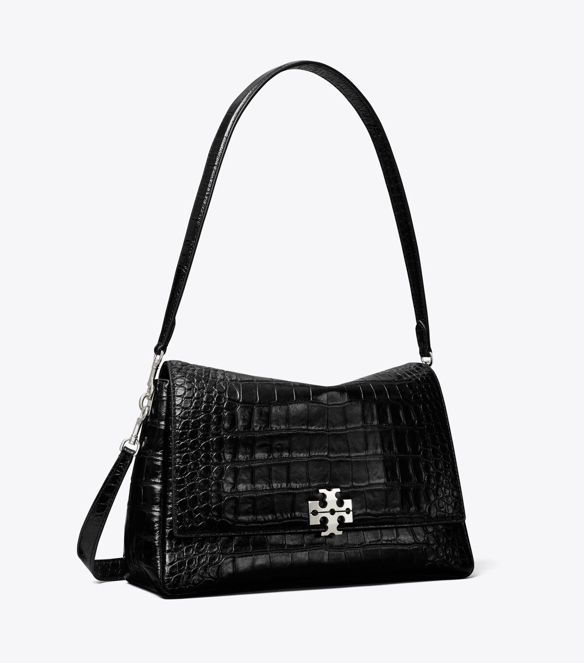 tory burch حقيبة كتف تشارلي منقوش عليها جلد التمساح