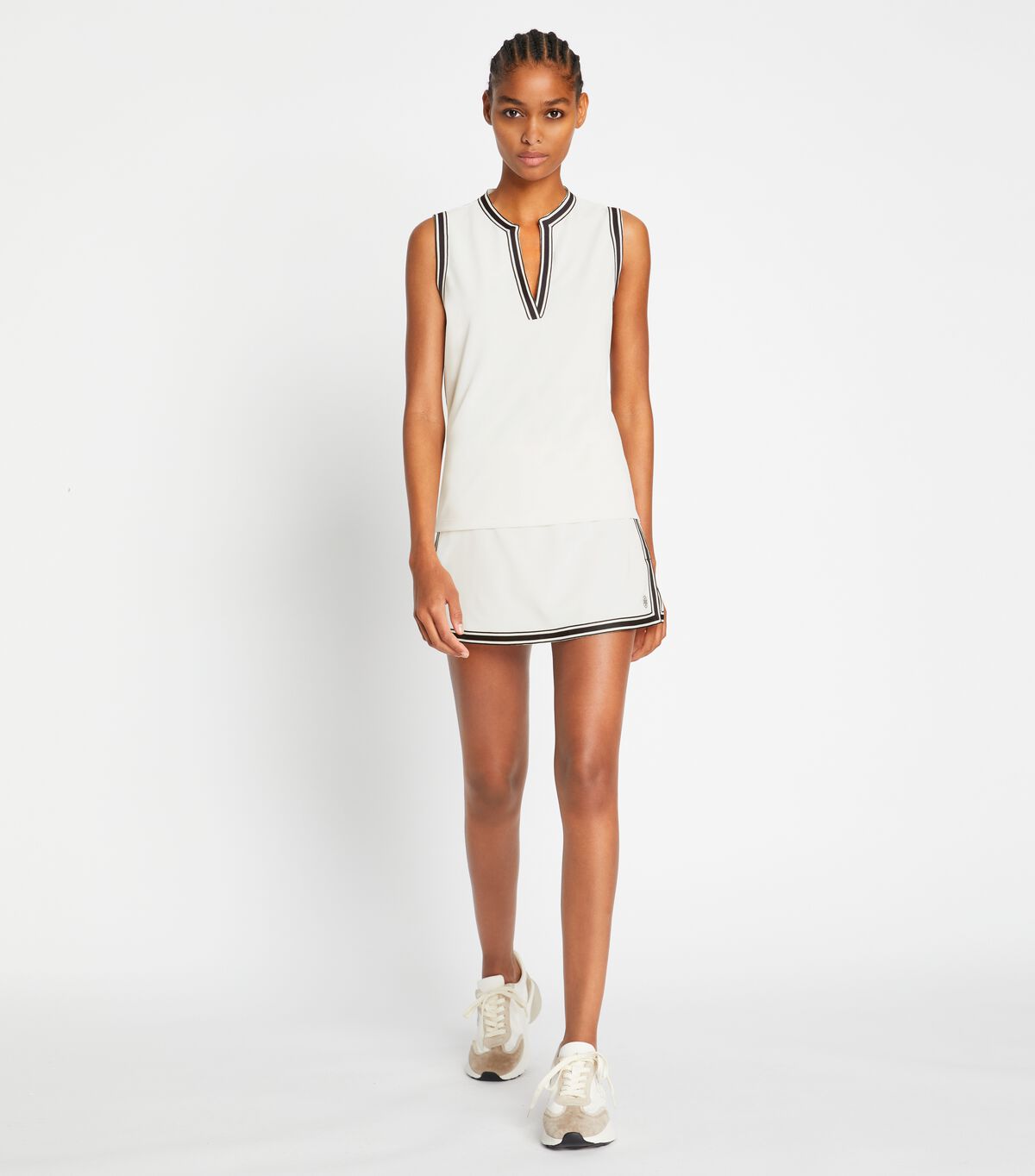 tory burch tech piqu sleeveless tunic top