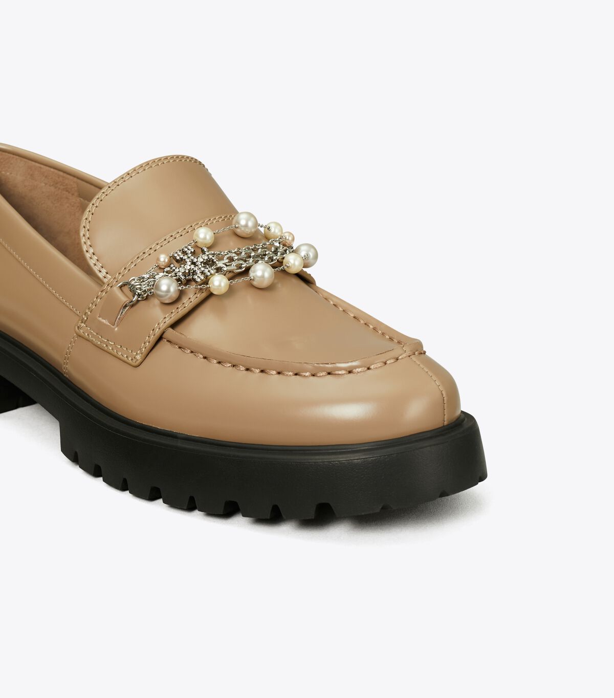 tory burch embellished classic lug loafer