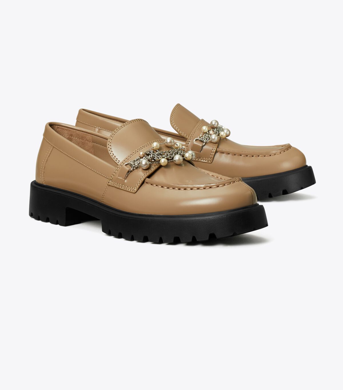 tory burch embellished classic lug loafer