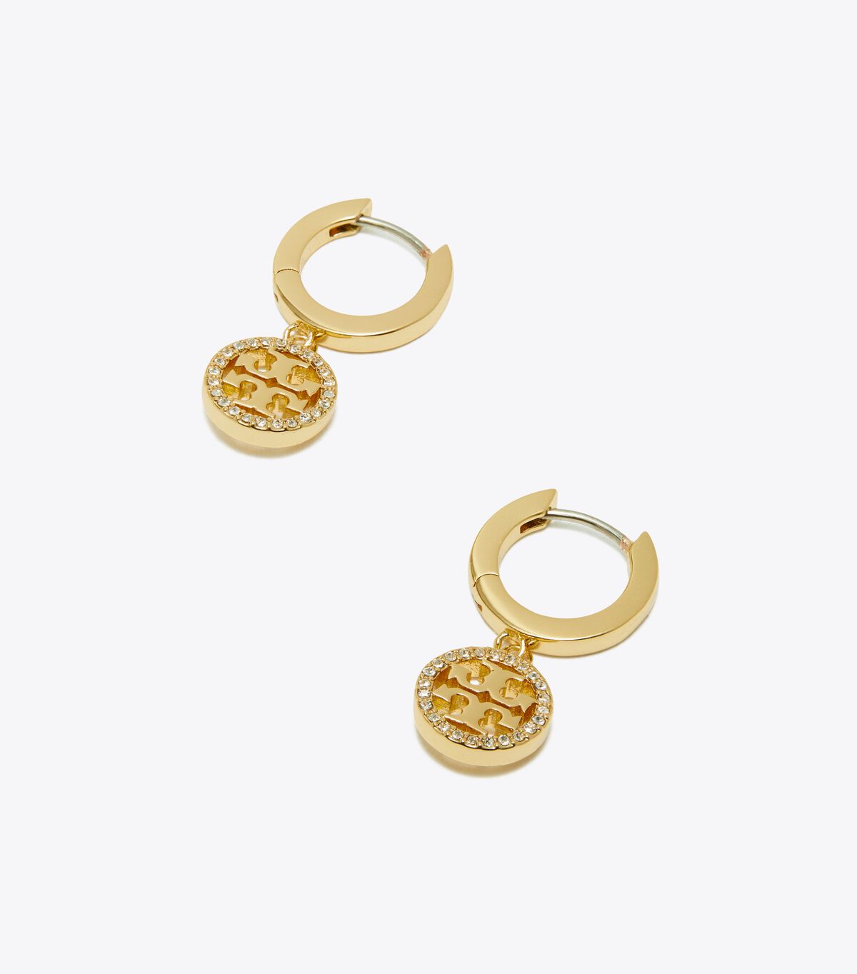 tory burch miller pave hoop earring