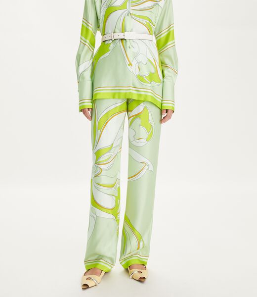 tory burch printed silk pant