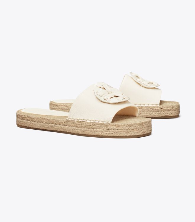 Woven Double T Espadrille Slide | Shoes | Tory Burch