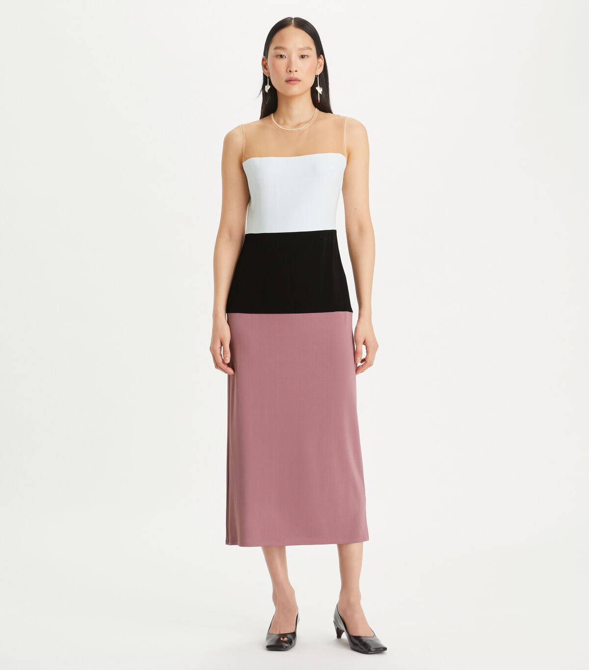 tory burch colorblock jersey dress