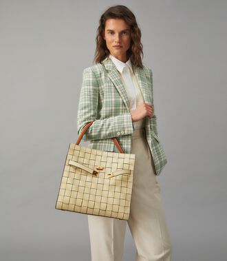 LEE RADZIWILL WOVEN DOUBLE BAG